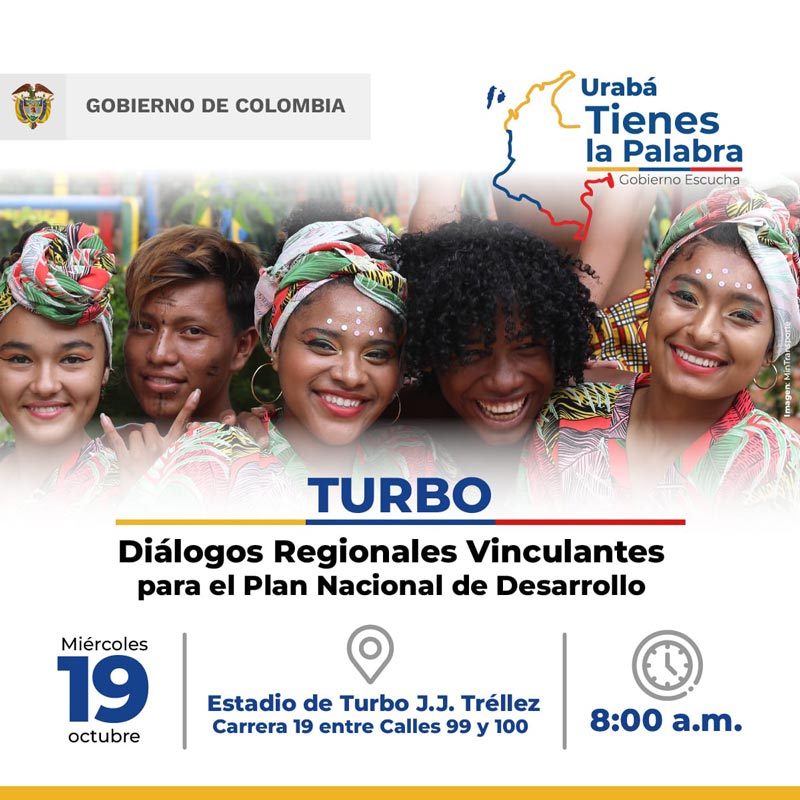 Urabá participará en el Diálogo Regional para aportar en el Plan