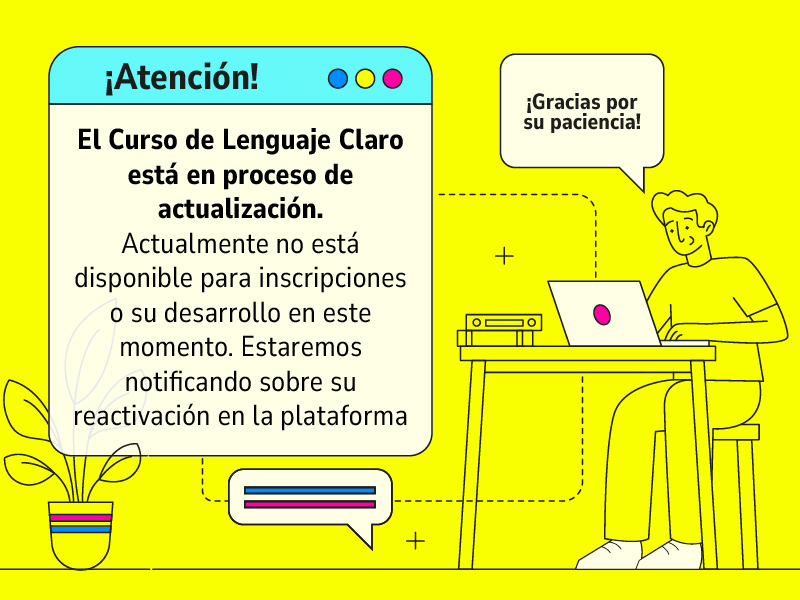 Pieza invitación Curso Lenguaje Claro